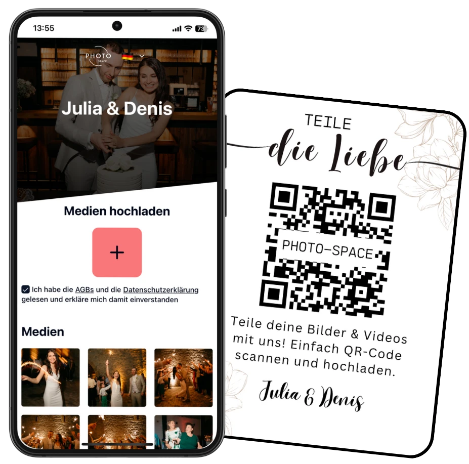 QR-Code für Hochzeitsfotos